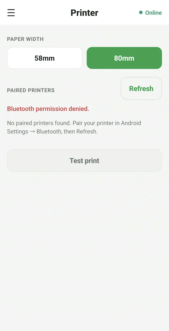 RestoPOS mCAP mobile screen 8