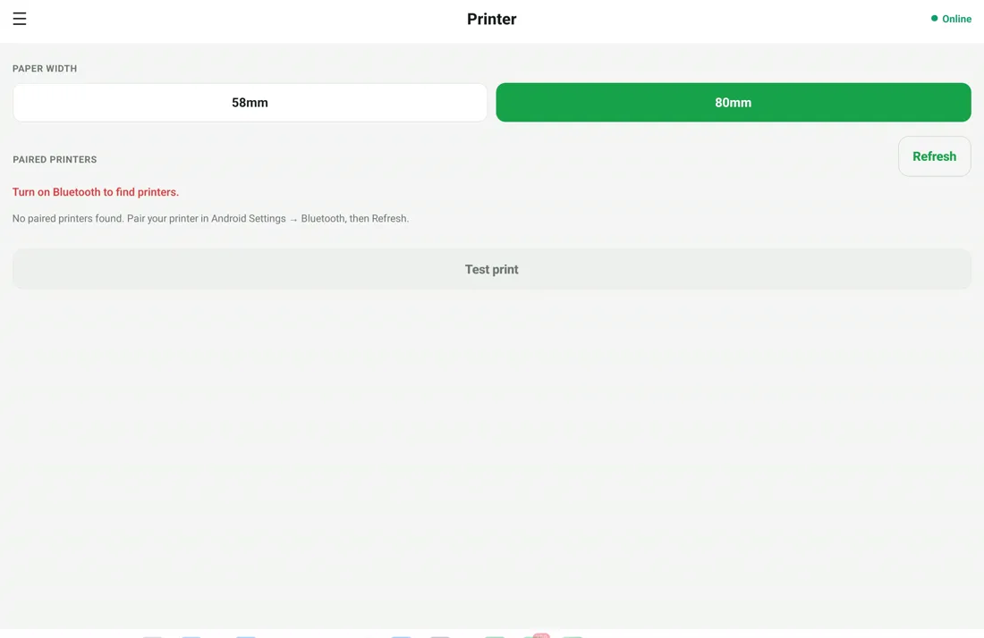 RestoPOS mPOS tablet screen 11